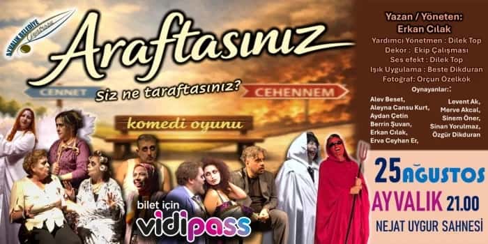 ARAFTASINIZ — Ayvalık Belediyesi Vural Sineması Nejat Uygur Sahnesi (Ayvalık, Balıkesir) etkinlik görseli