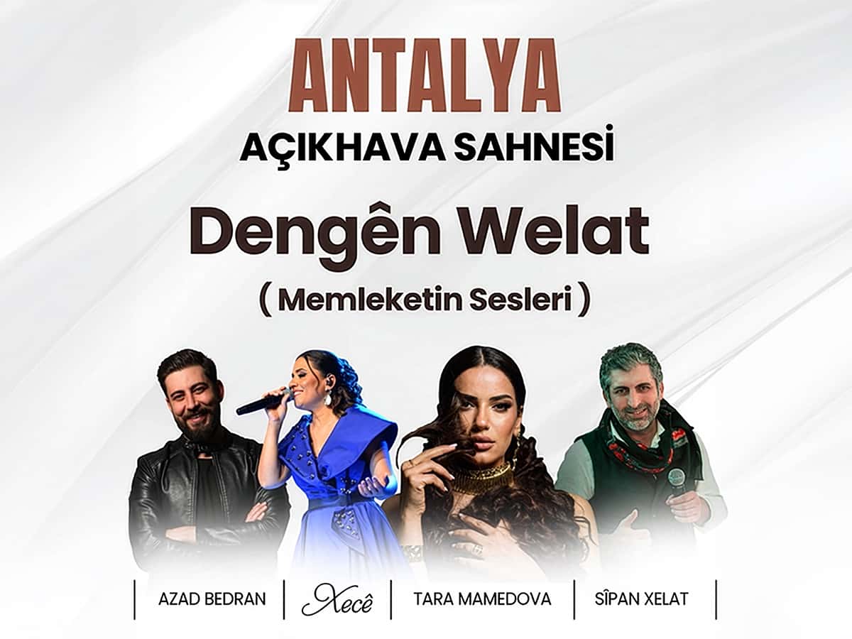 Dengên Welat (Memleketin Sesleri) Azad Bedran, Kece, Tara Mamedova, Sipan Xelat — Antalya Açıkhava etkinlik görseli