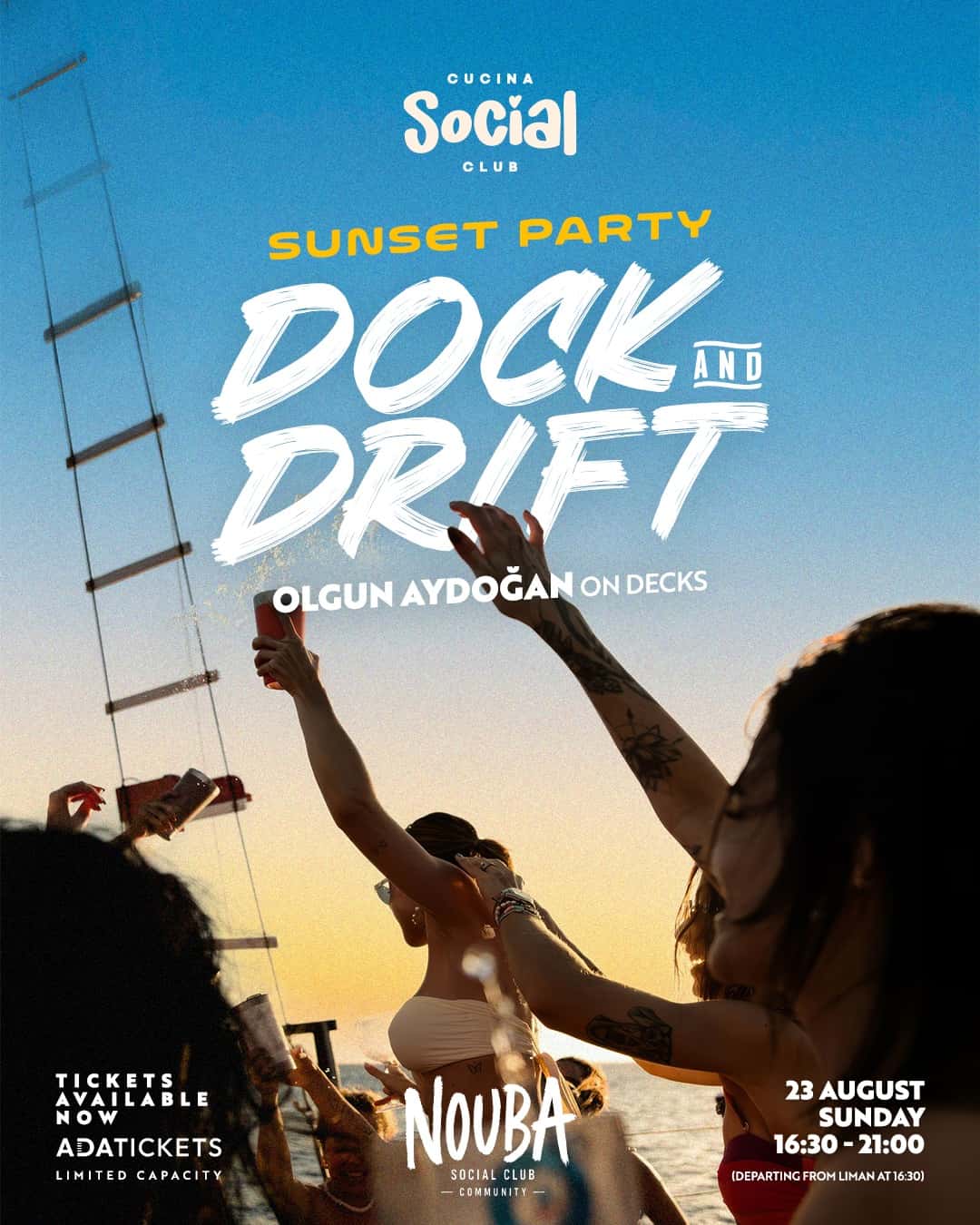 DOCK & DRIFT Sunset Party — LİMAN KALE ARKASI etkinlik görseli