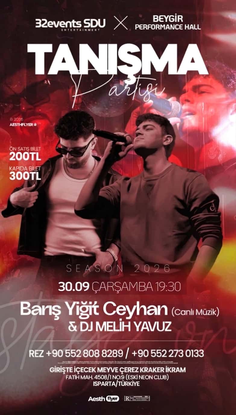 2026 TANIŞMA PARTİSİ — Beygir Performance Hall, Isparta etkinlik görseli