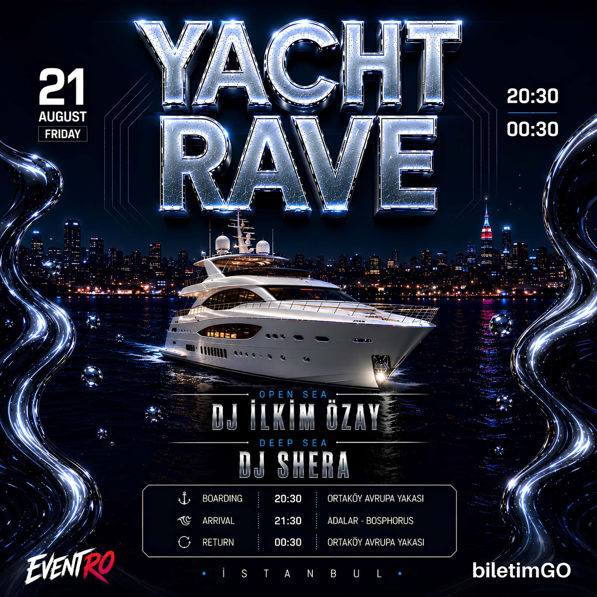 EVENTRO YACHT RAVE — Ortaköy, İstanbul etkinlik görseli