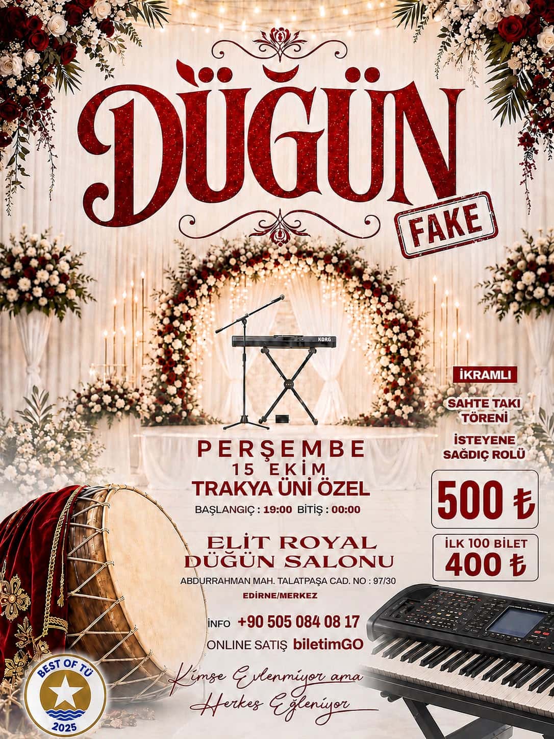 FAKE DÜĞÜN – TÜ — Elit Royal Düğün Salonu Edirne etkinlik görseli