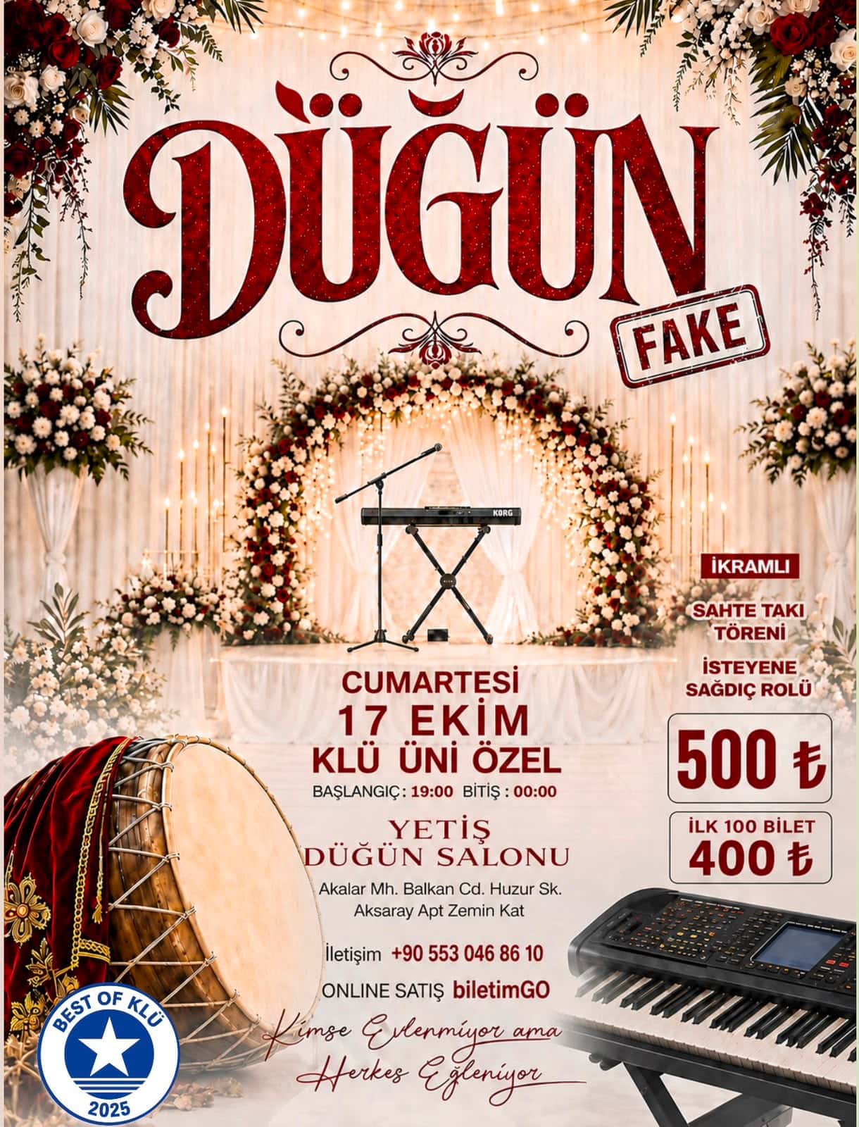 FAKE DÜĞÜN – KLÜ — Yetiş Düğün Salonu, Kırklareli etkinlik görseli