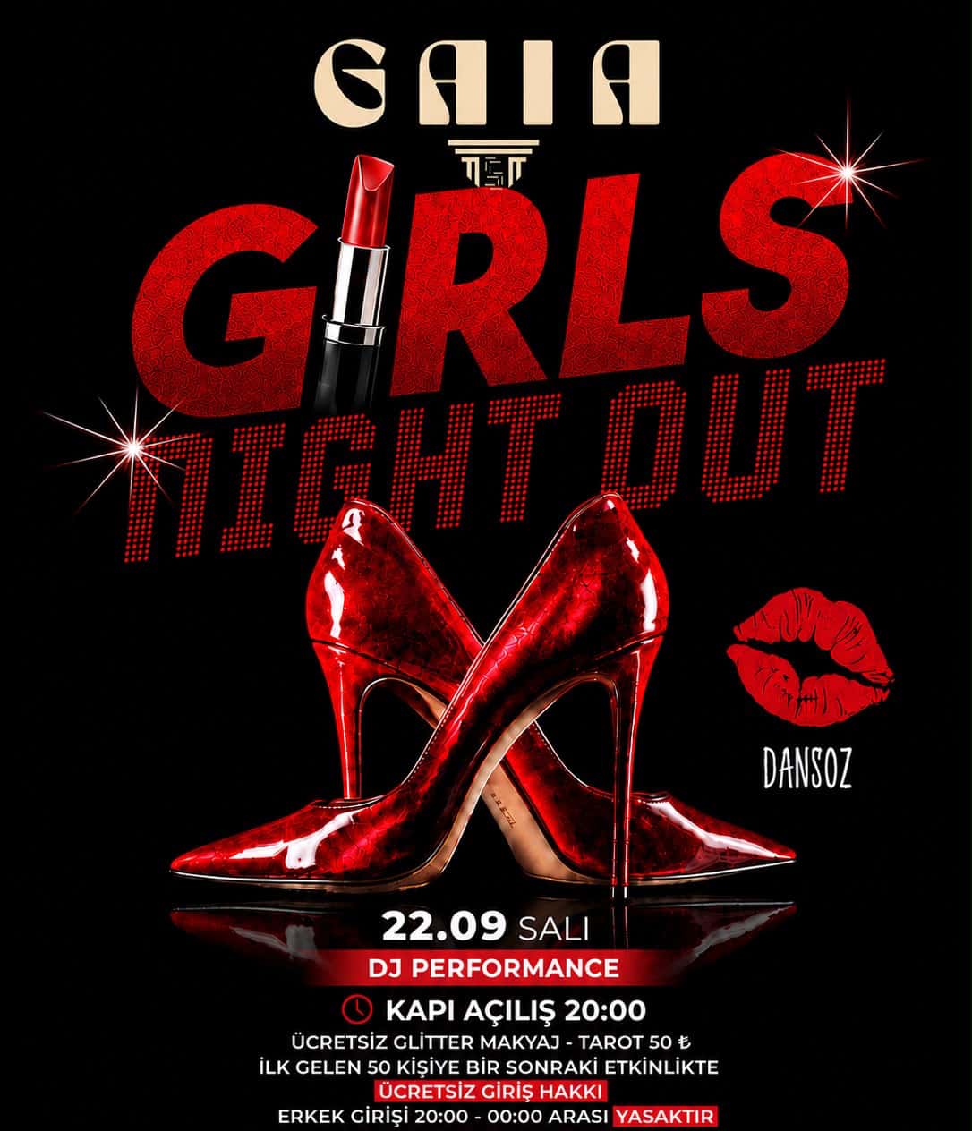 Girls Night Out – ÇOMÜ — GAİA Çanakkale etkinlik görseli