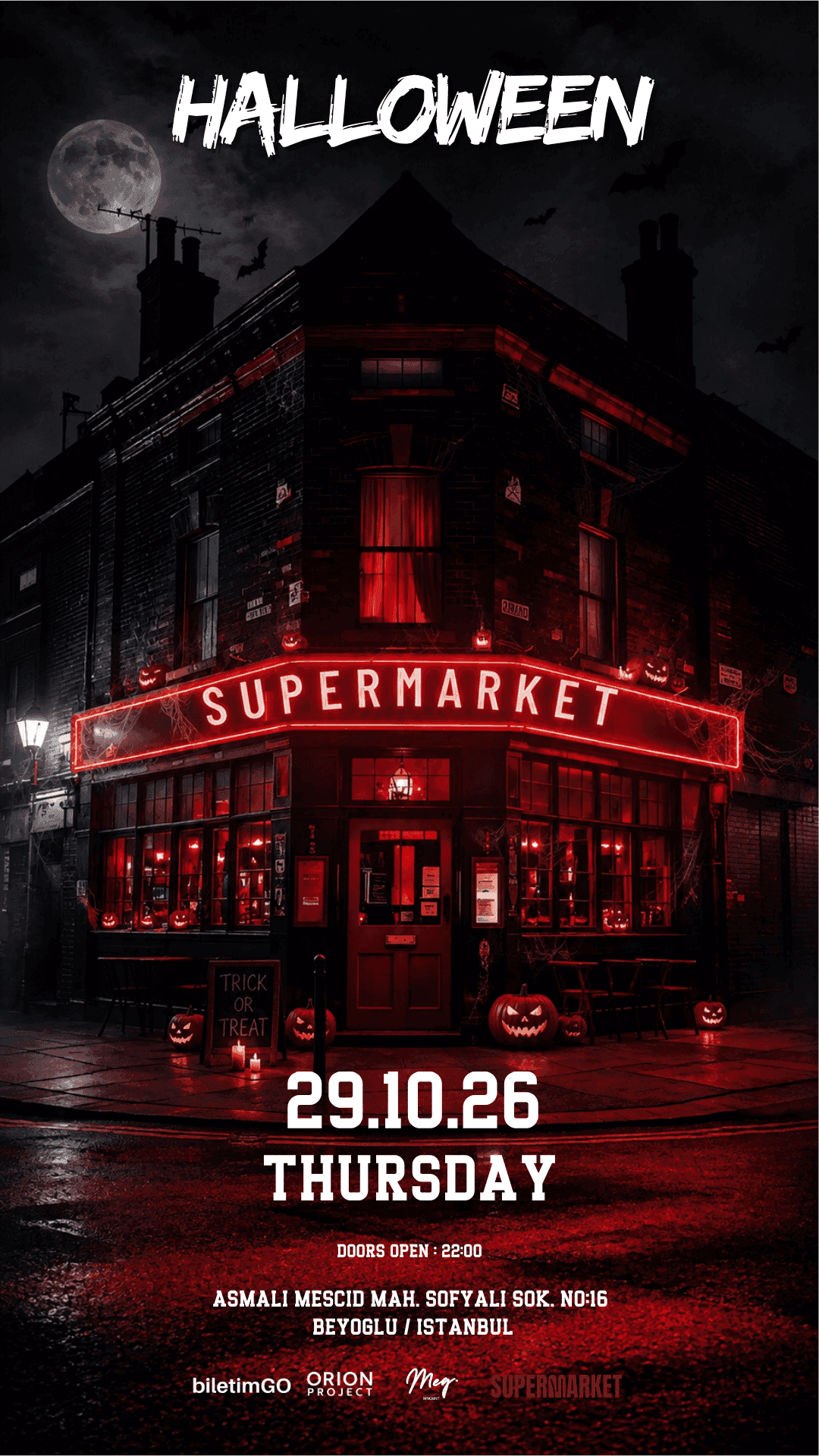 HALLOWEEN SUPERMARKET — Supermarket İstanbul Club etkinlik görseli