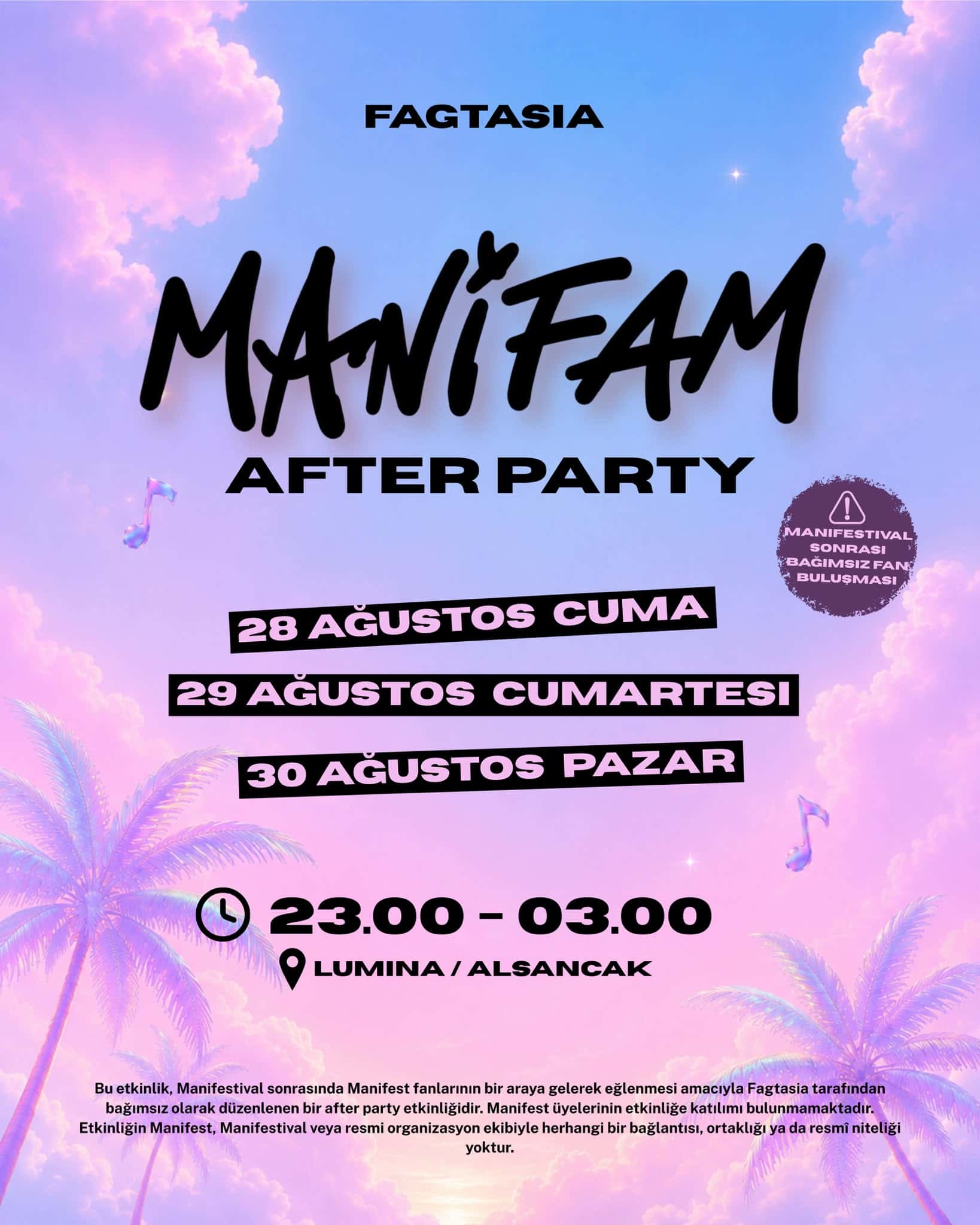 Manifam After Party — Lumina İzmir etkinlik görseli