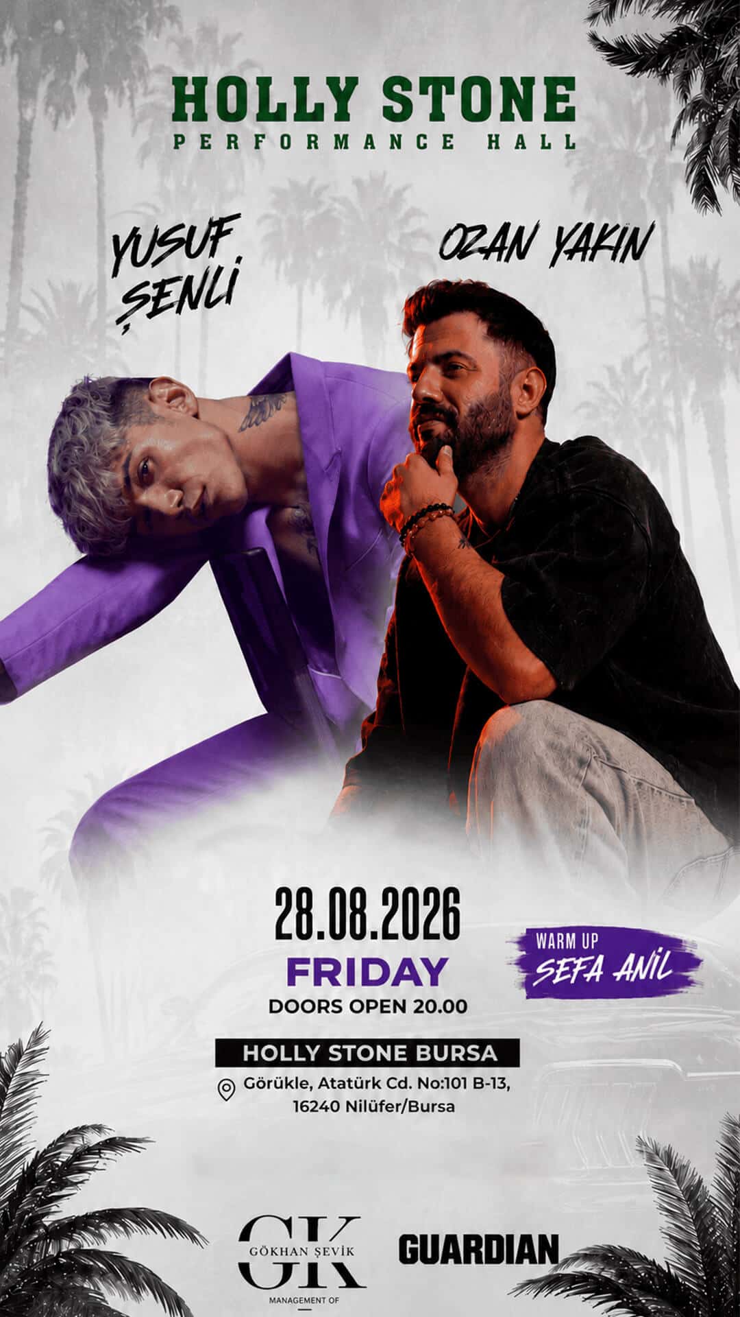 Ozan Yakın & Yusuf Şenli — Holly Stone Performance Hall Bursa etkinlik görseli