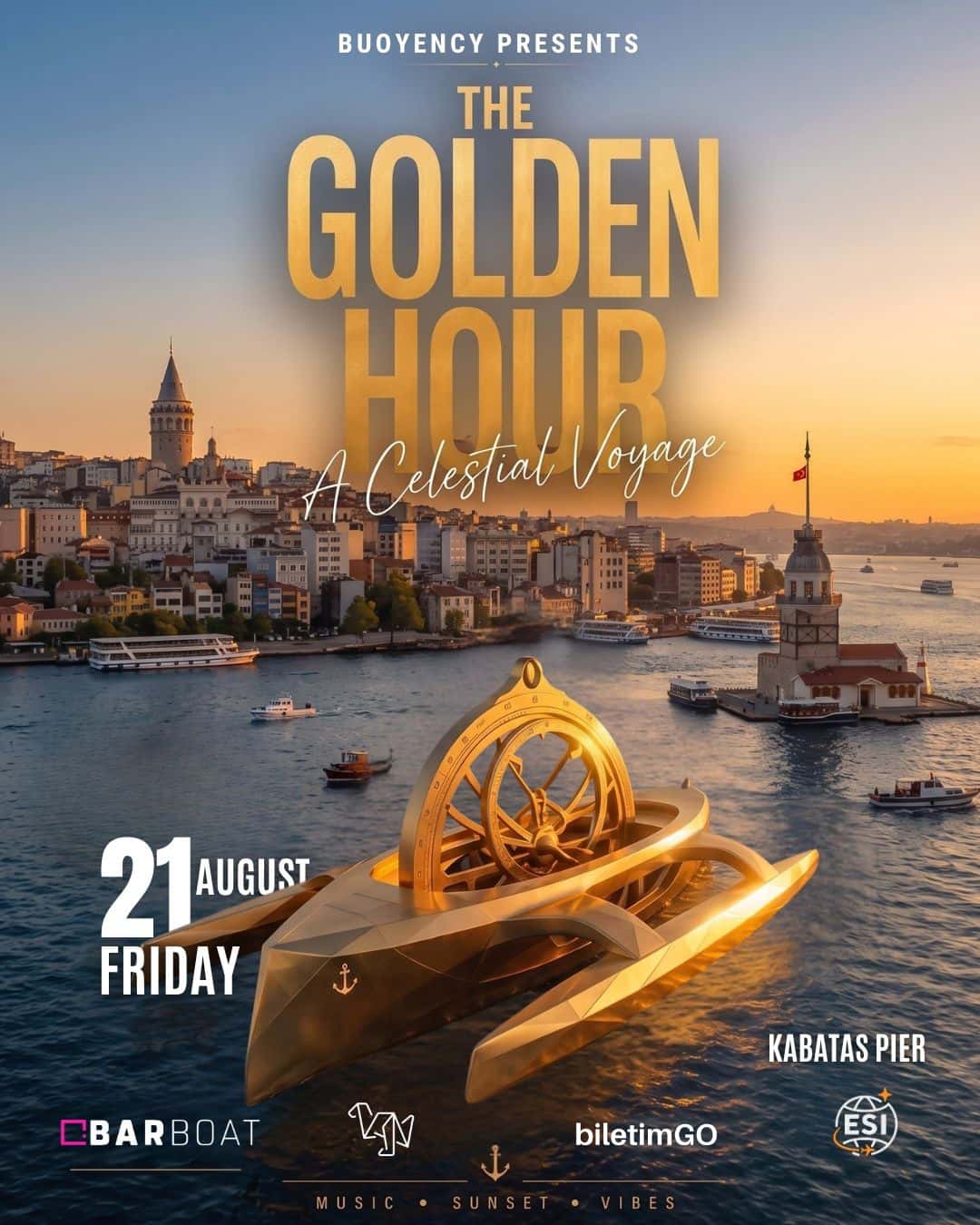 The Golden Hour Boat Party — BARBOAT, İstanbul etkinlik görseli