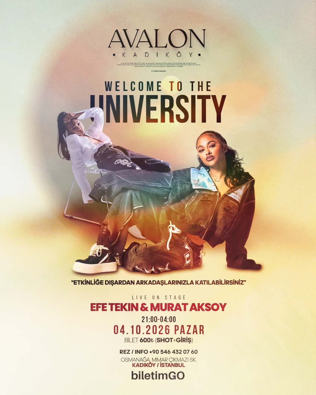 UNIVERSITY WELCOME PARTY — Avalon Kadıköy, İstanbul etkinlik görseli