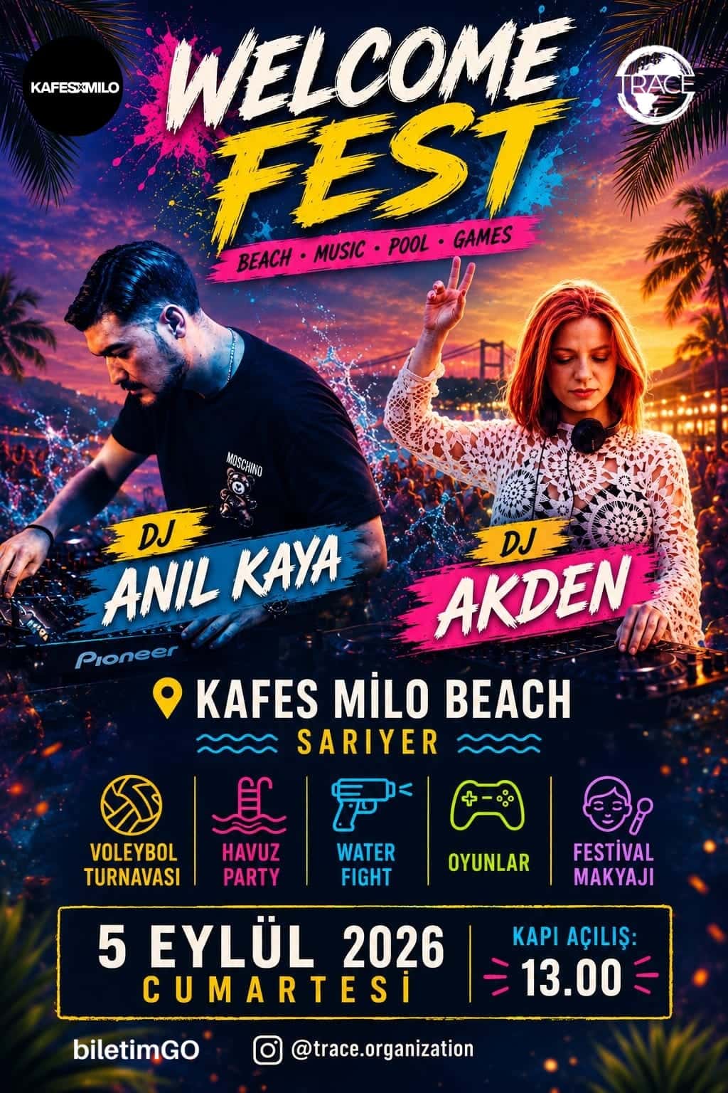 WELCOME FEST 2026 — KAFES×MİLO BEACH, İstanbul etkinlik görseli