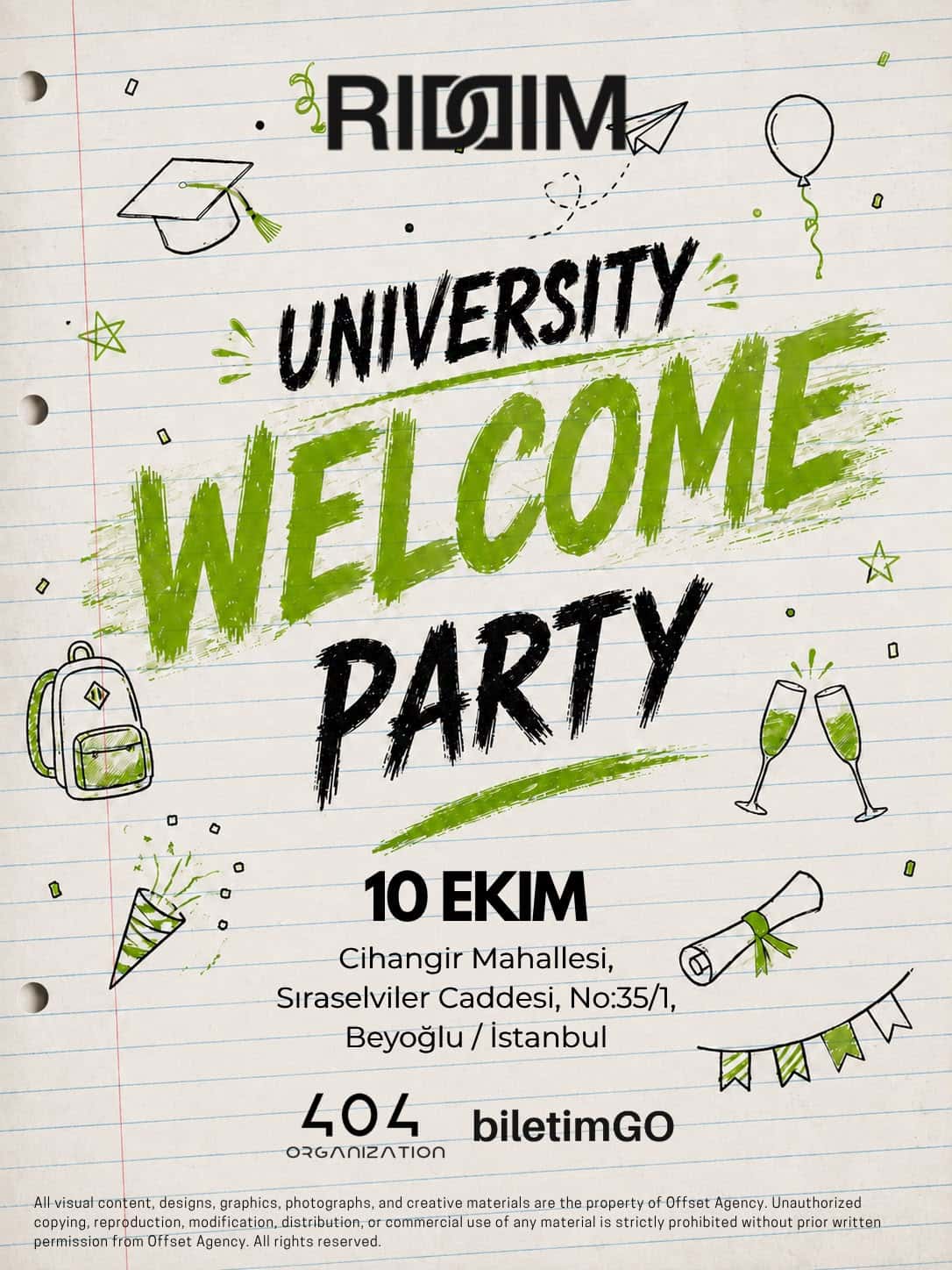 Welcome Party — RIDDIM Club Cihangir, İstanbul etkinlik görseli