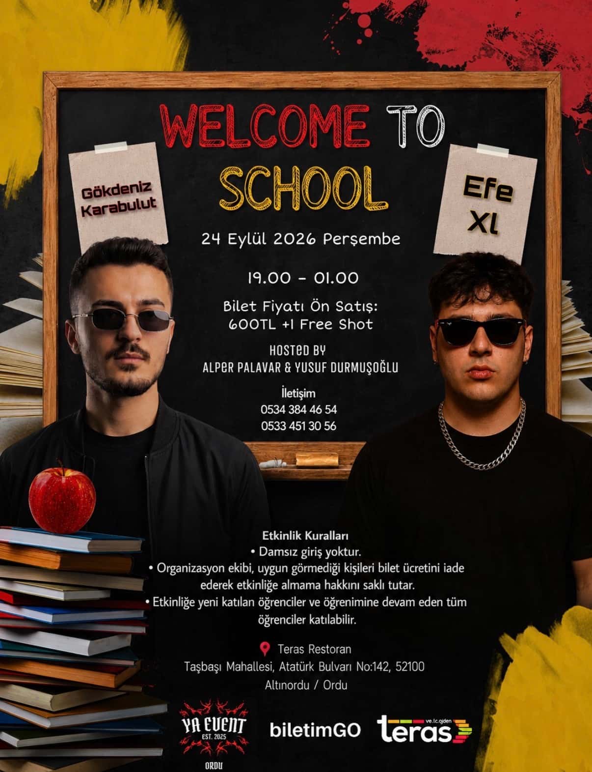 Welcome To School — Teras Restaurant Ordu etkinlik görseli