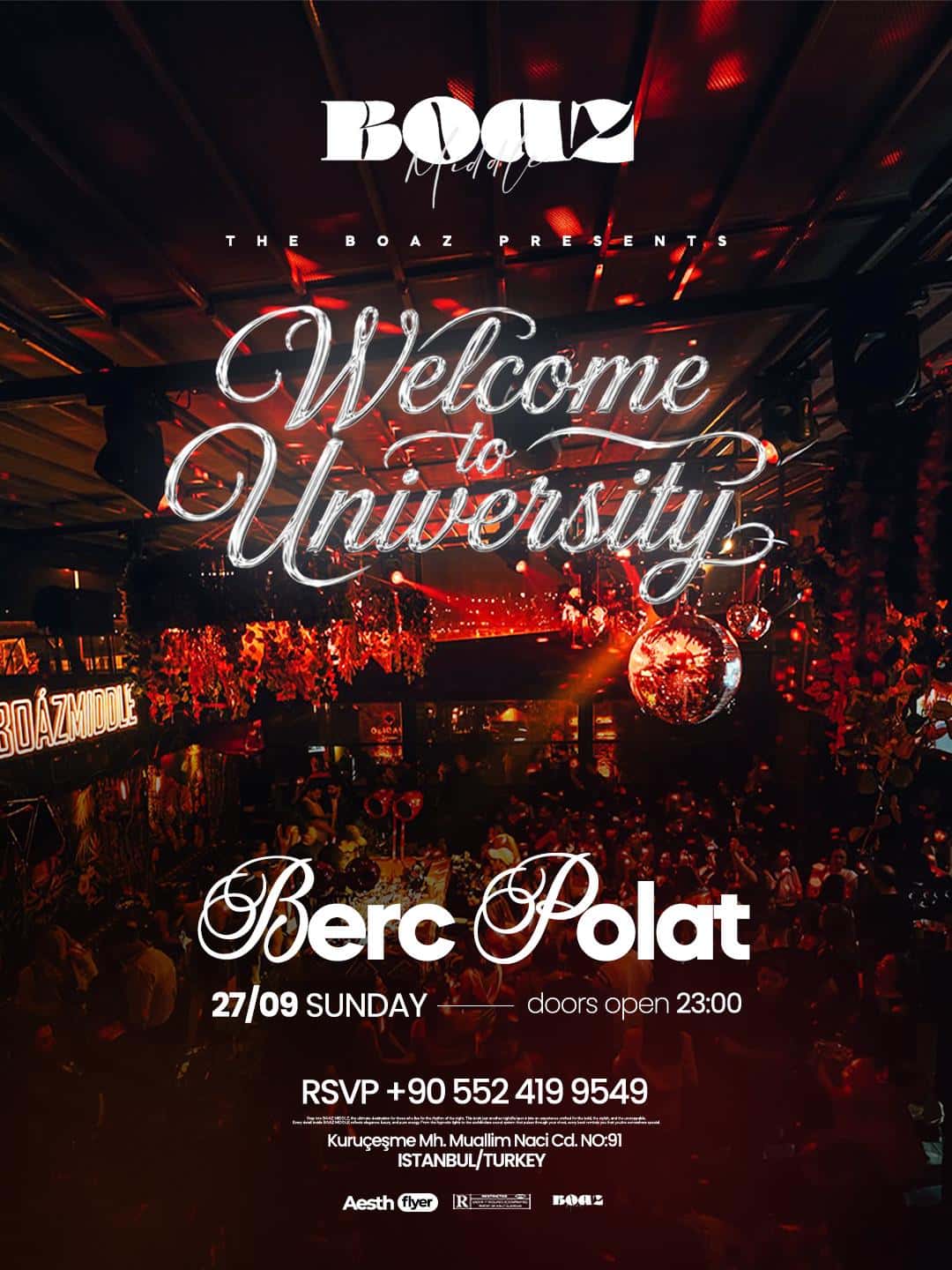 UNIVERSITY WELCOME PARTY / BOÂZ MİDDLE !!! — Boaz Middle, İstanbul etkinlik görseli