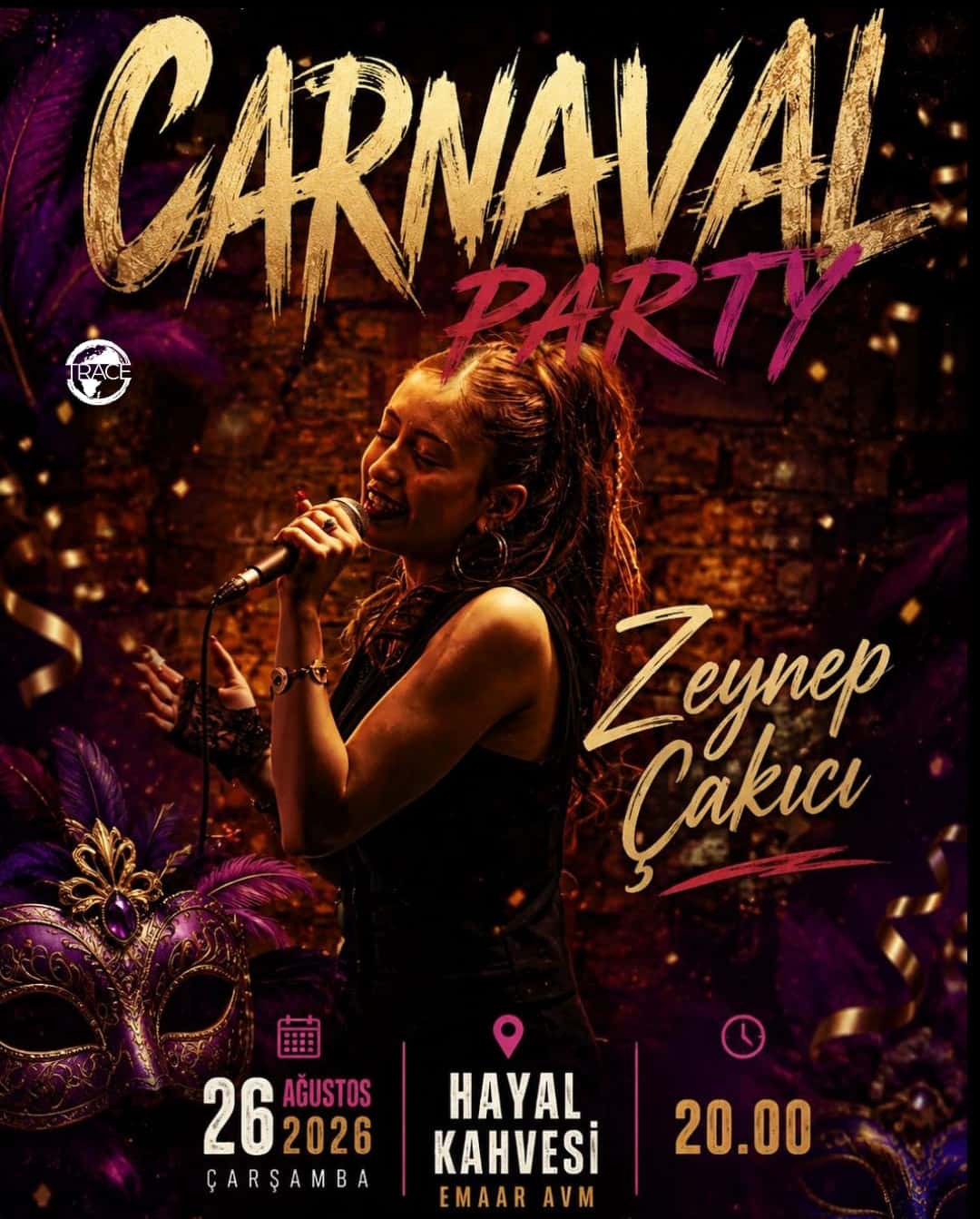 ZEYNEP ÇAKICI KONSERİ – CARNAVAL PARTY — Hayal Kahvesi Emaar, İstanbul etkinlik görseli