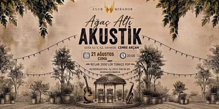Ağaç Altı Akustik — Club Mirador, Ankara etkinlik afişi