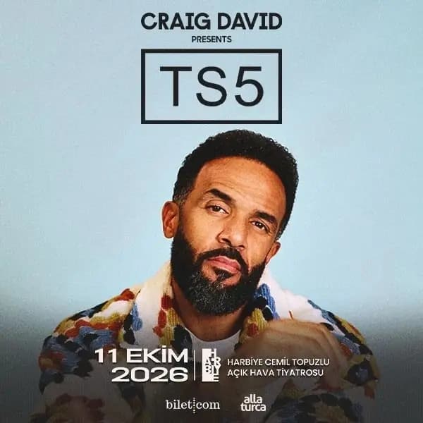 Craig David Presents: TS5 — Harbiye Cemil Topuzlu Açık Hava Tiyatrosu, İstanbul etkinlik afişi