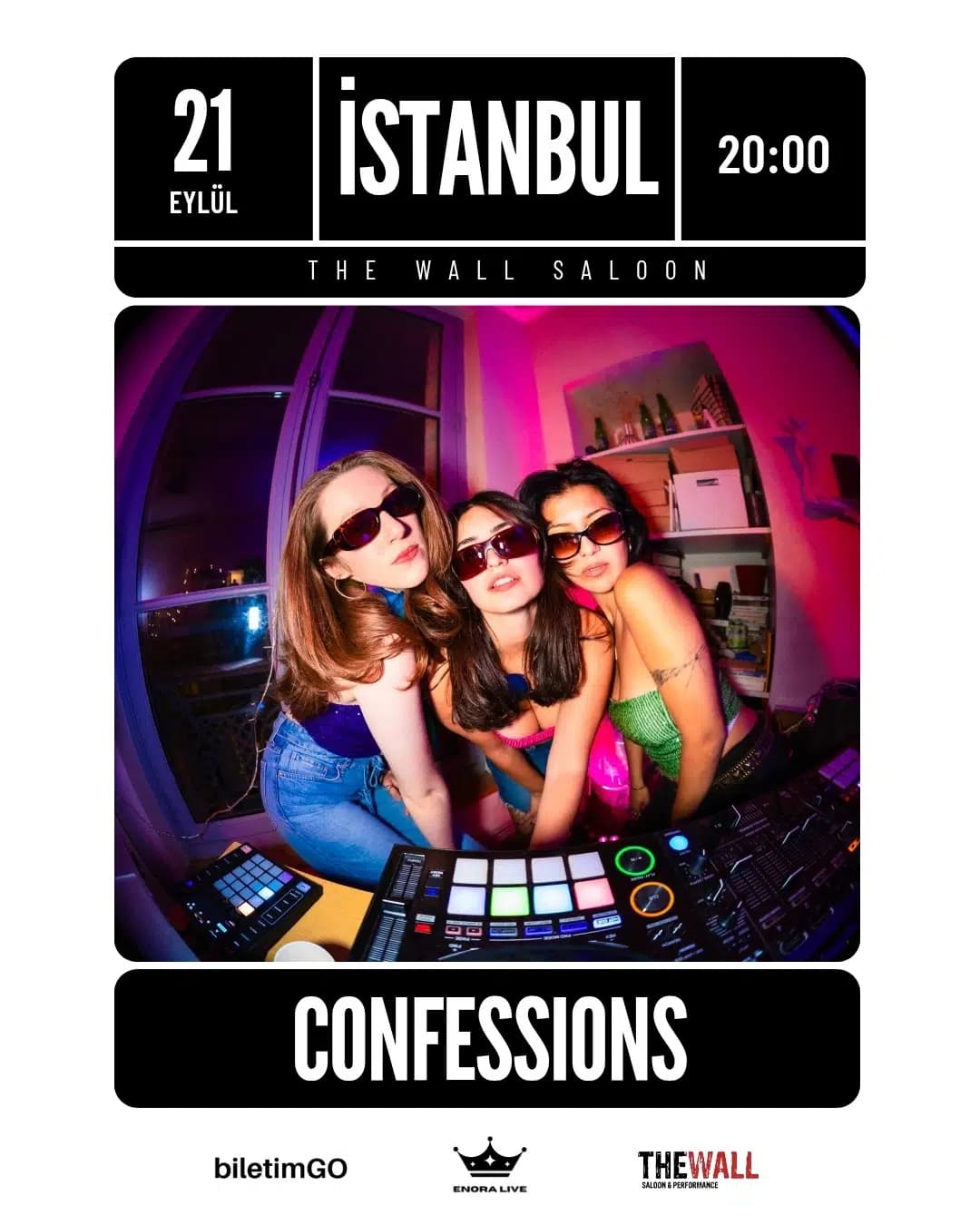 Enora Live: Confessions — The Wall Saloon &amp; Performance, Iğdır etkinlik afişi