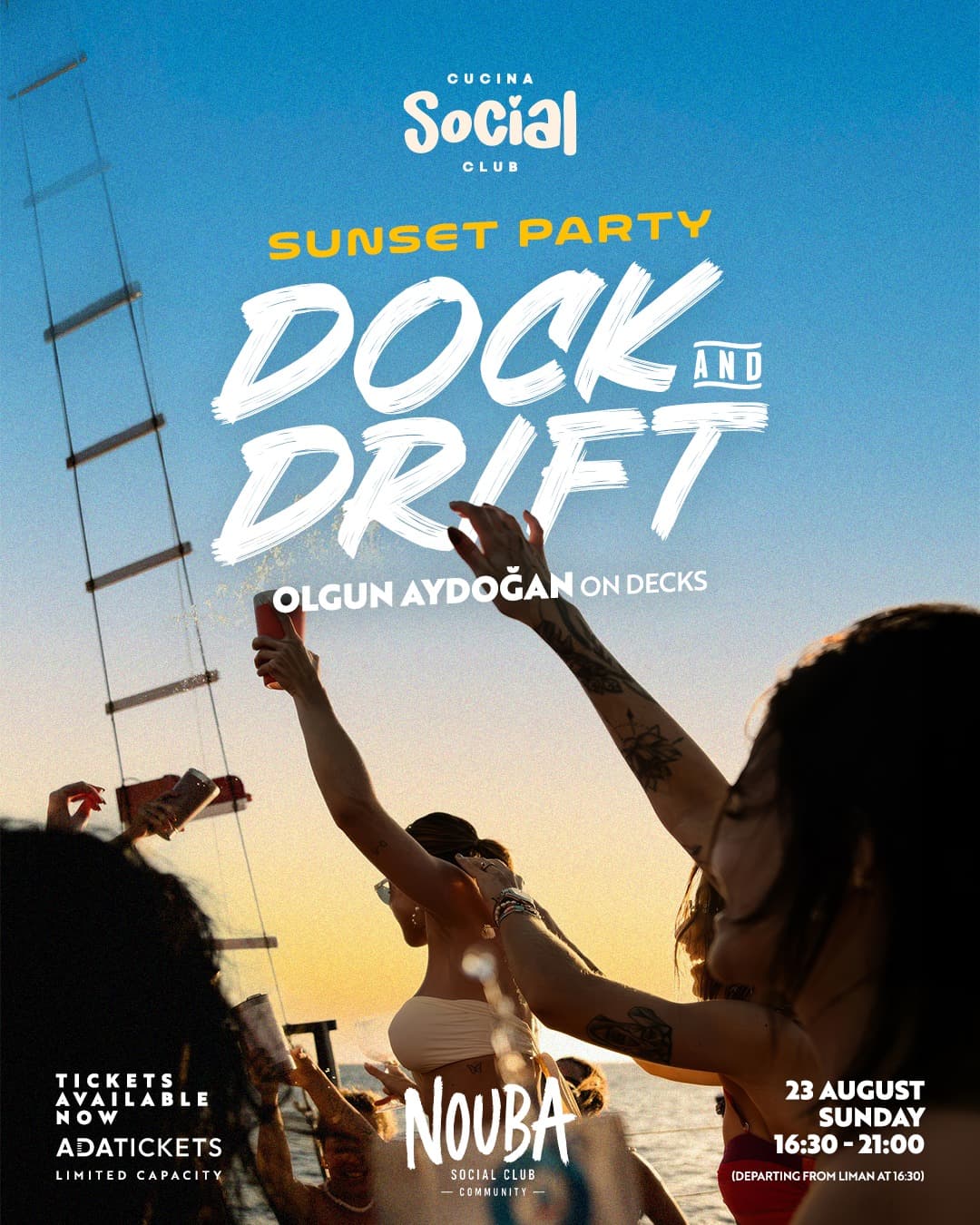 DOCK & DRIFT Sunset Party — LİMAN KALE ARKASI etkinlik görseli