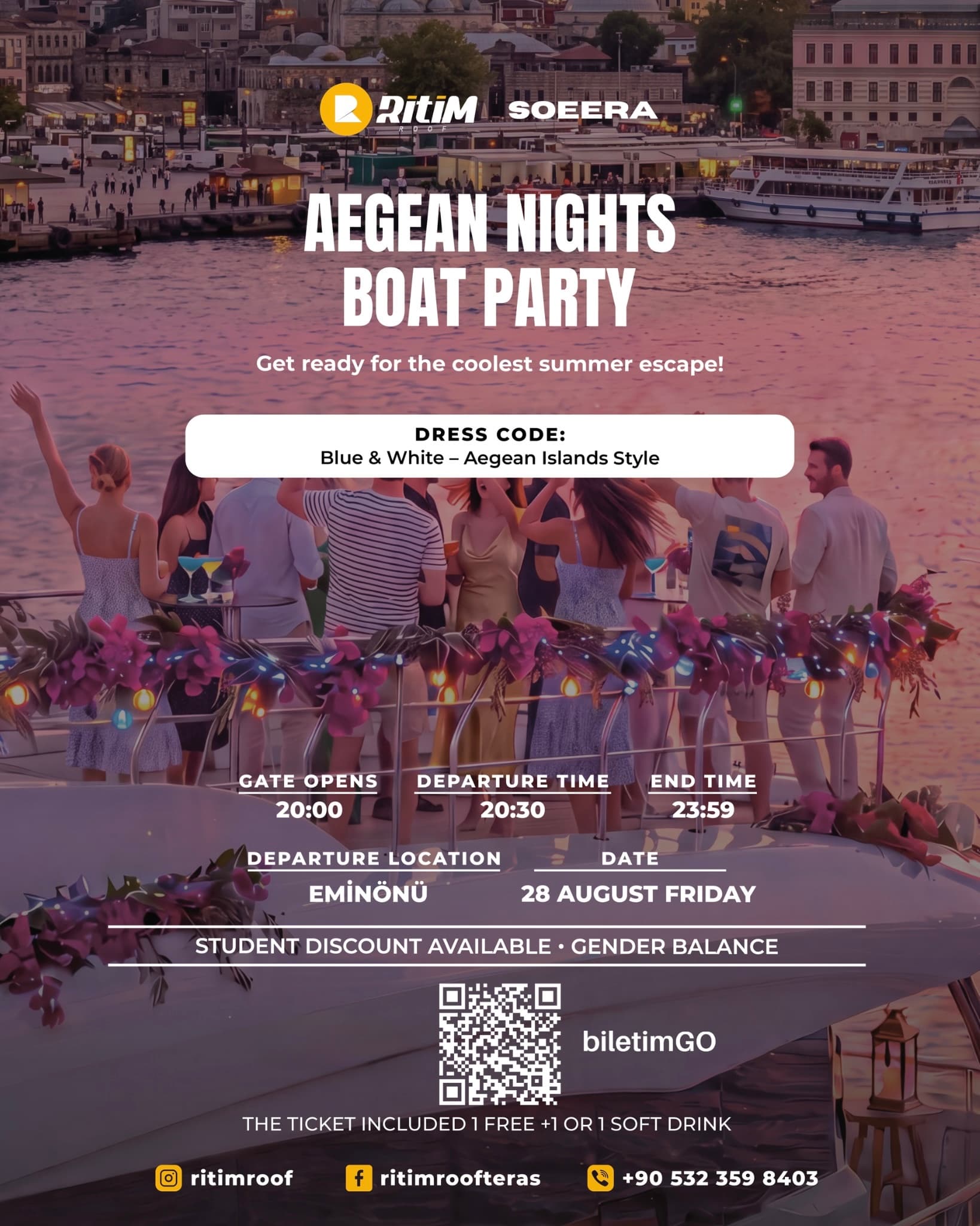 Aegean Nights Boat Party — Sonsuz Aşk Teknesi, İstanbul etkinlik afişi
