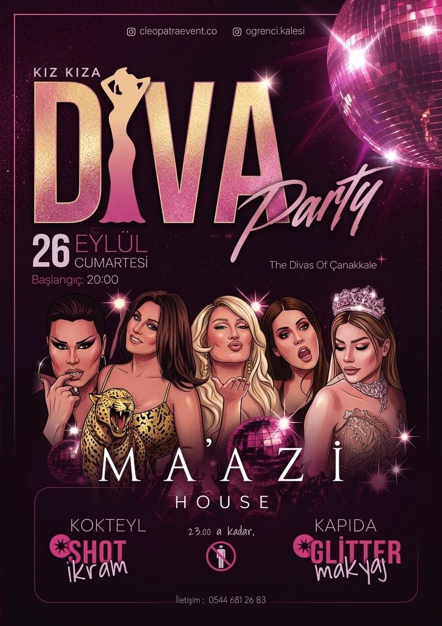 Diva Party — Ma’azi Çanakkale etkinlik afişi