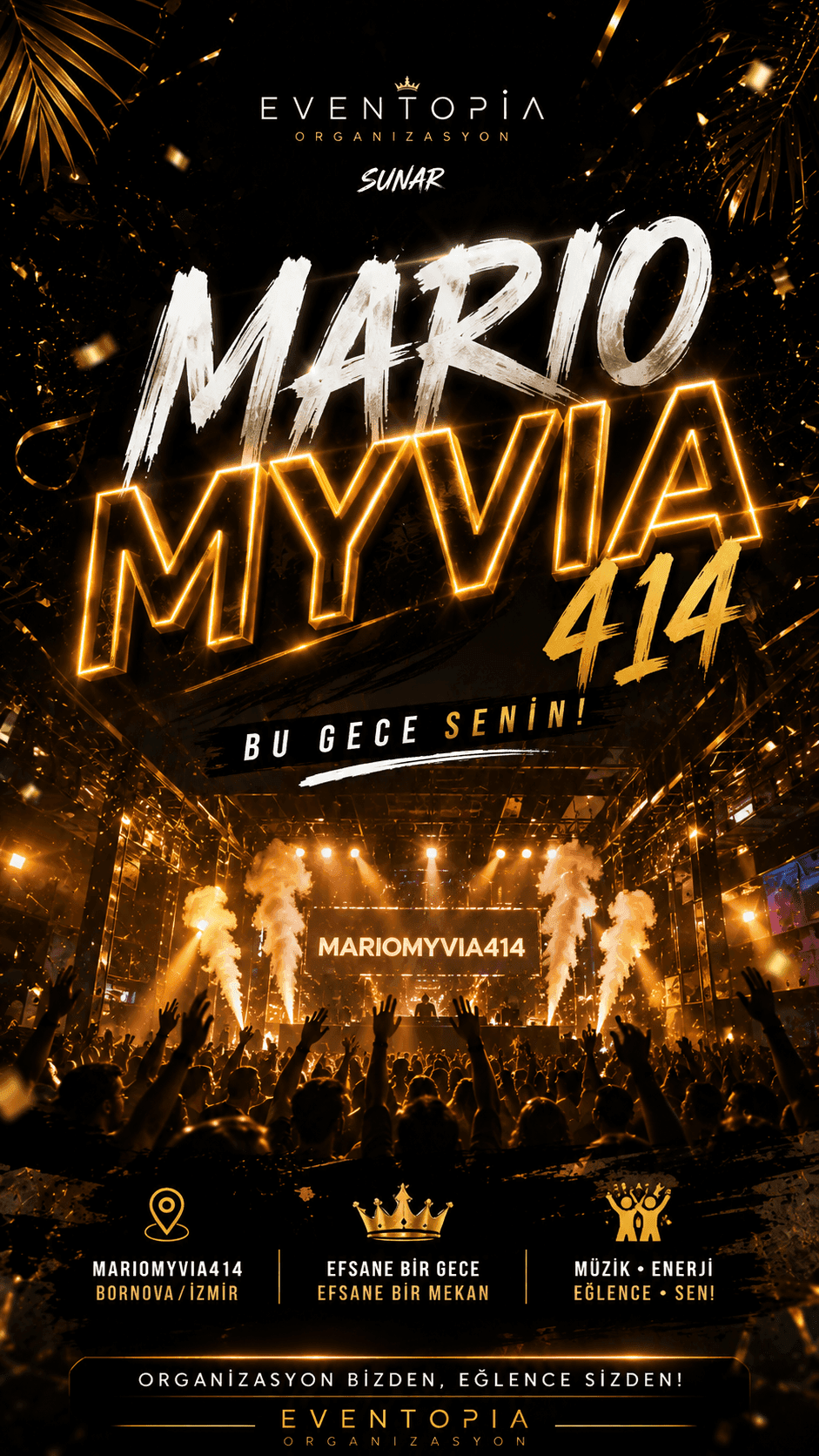 Eventopia University Welcome Party – Mario Myvia 414 — Mario Myvia 414, İzmir etkinlik afişi