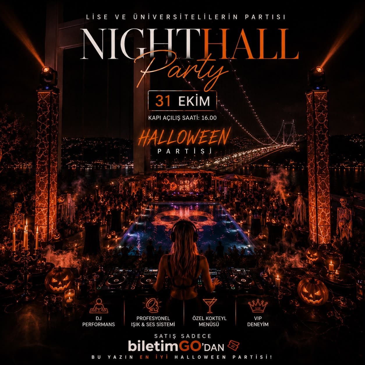 Halloween – NightHallParty — Yıldız Teknik Üniversitesi Hisar Tesisleri, İstanbul etkinlik görseli