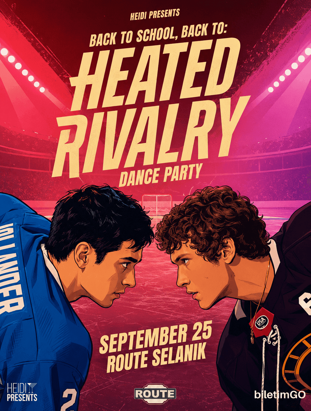 HEATED RIVALRY DANCE PARTY: BACK TO SCHOOL (ANKARA) — Route Selanik Ankara etkinlik afişi
