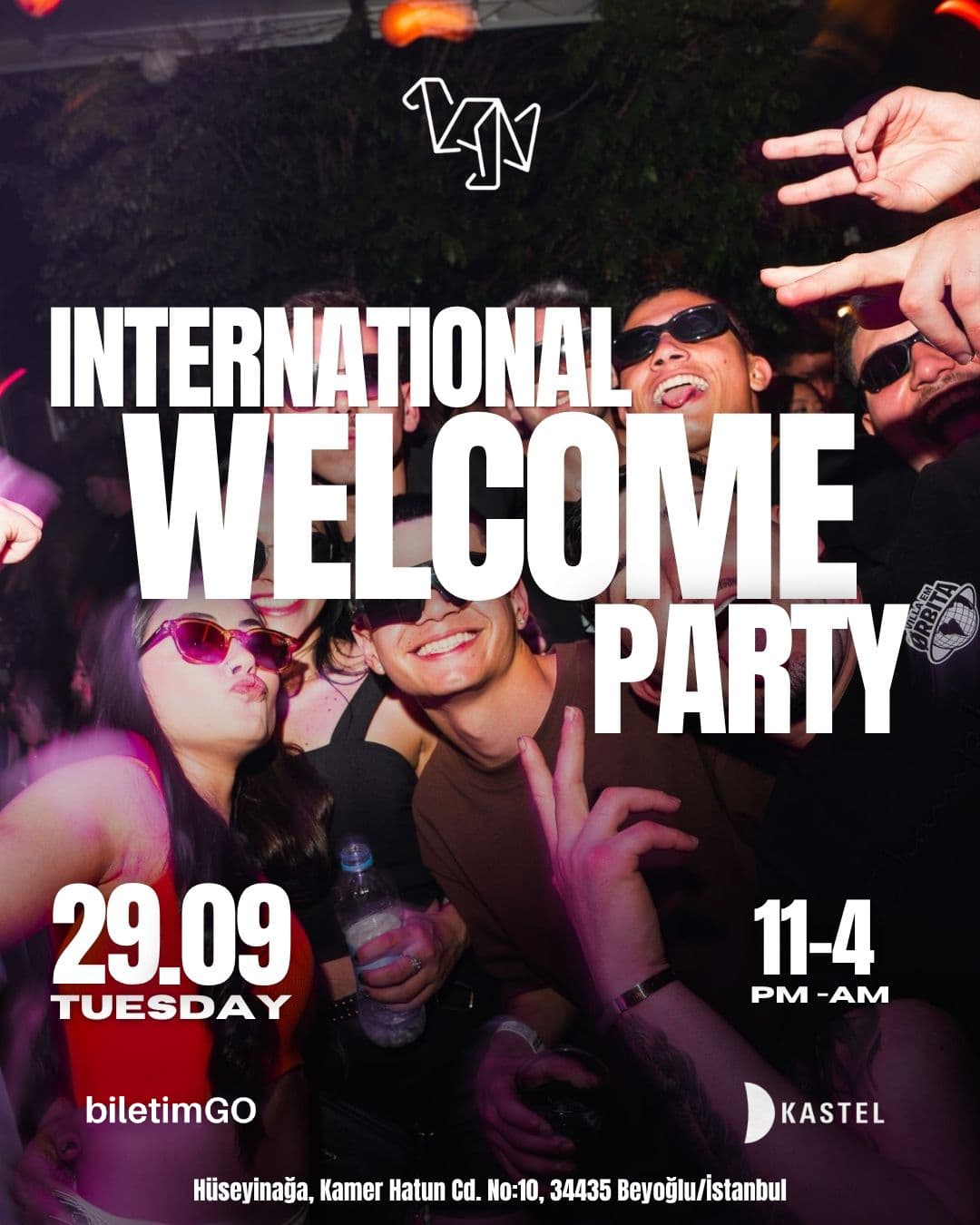 International Welcome Party — Kastel, İstanbul etkinlik afişi