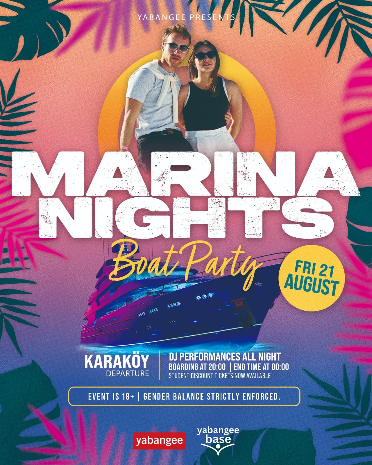Marina Nights Boat Party — Karaköy İskelesi / Pier, İstanbul etkinlik afişi