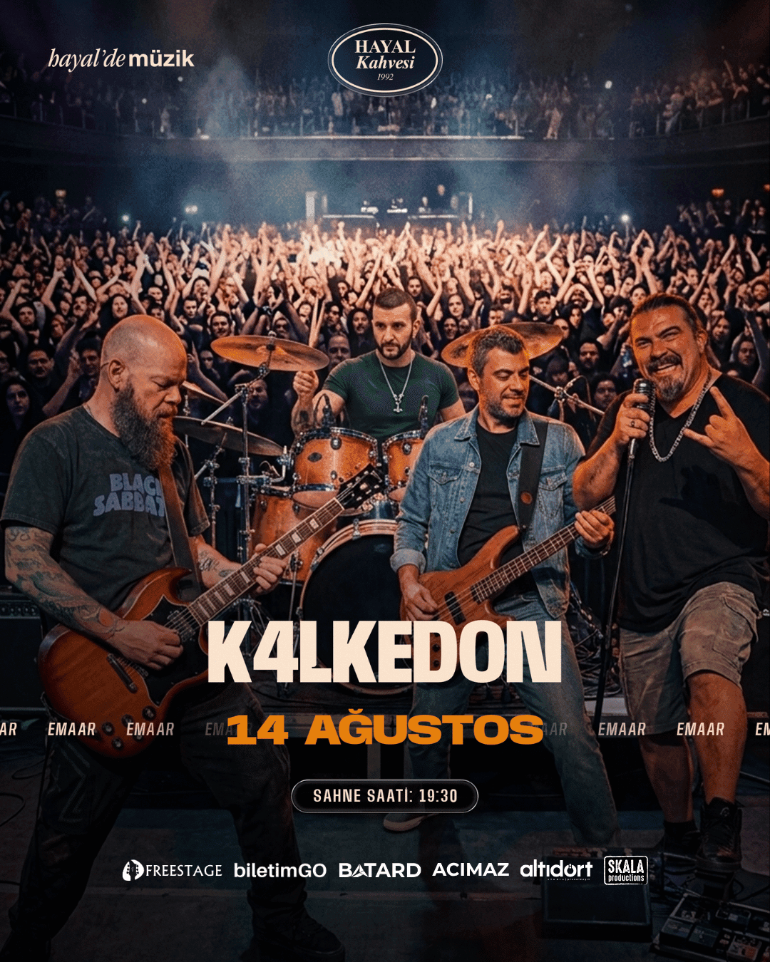 K4LKEDON KONSERİ — Hayal Kahvesi Emaar, İstanbul etkinlik görseli