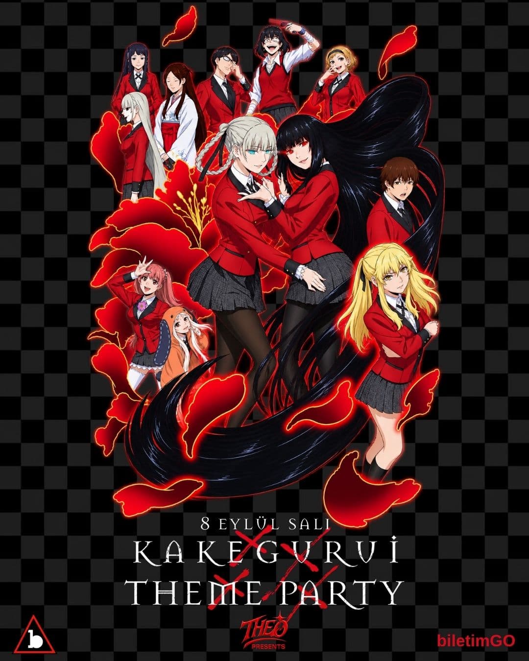 Kakegurui Theme Party — Bigudi Club, İstanbul etkinlik afişi