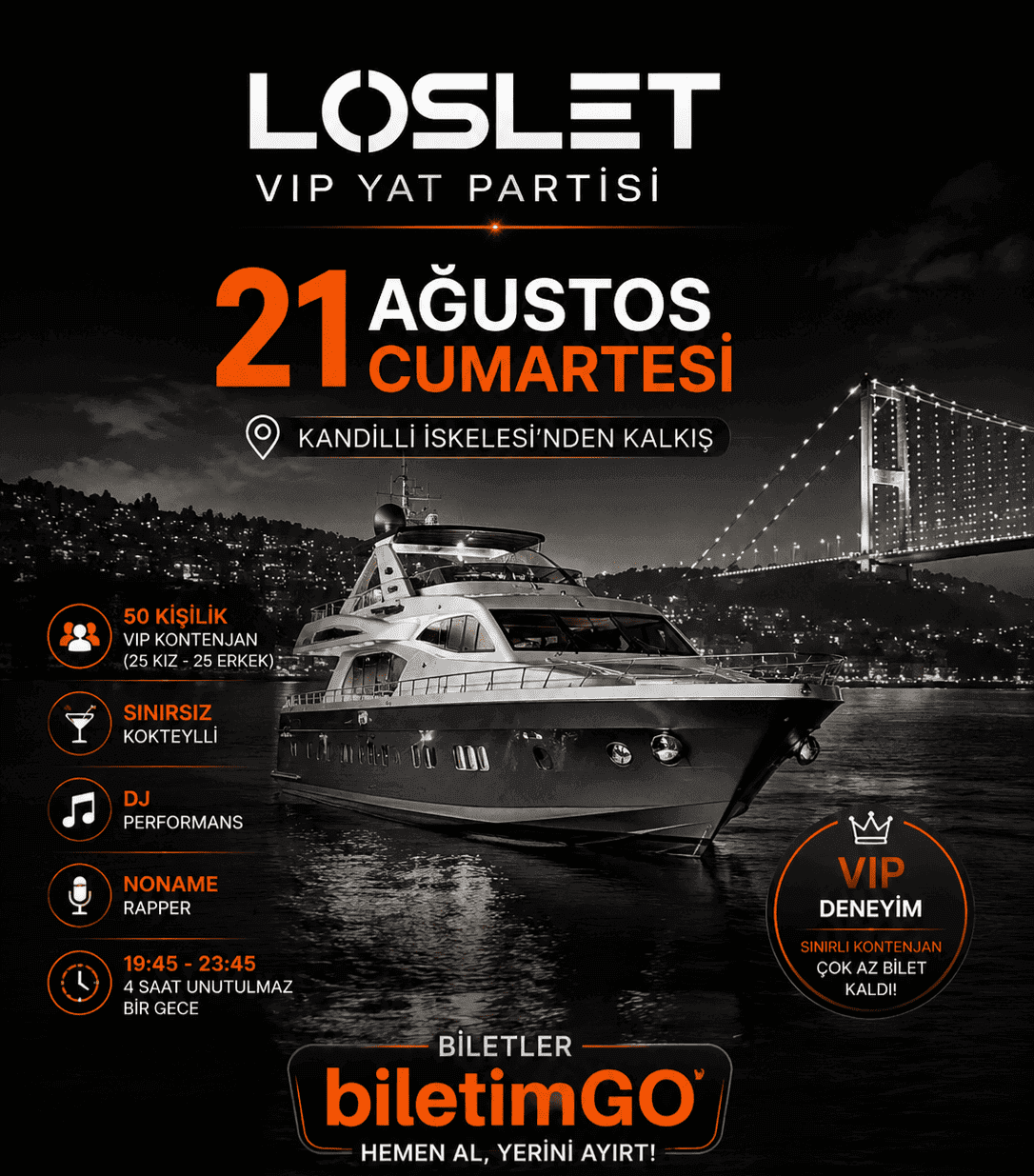 Loslet Yat Partisi VIP — Kandilli İskelesi, İstanbul etkinlik görseli