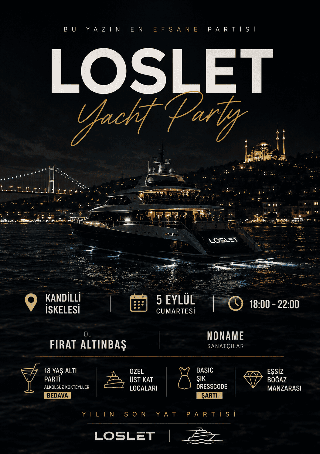 Loslet Yılın Son YAT PARTİSİ — Kandilli İskelesi, İstanbul etkinlik afişi