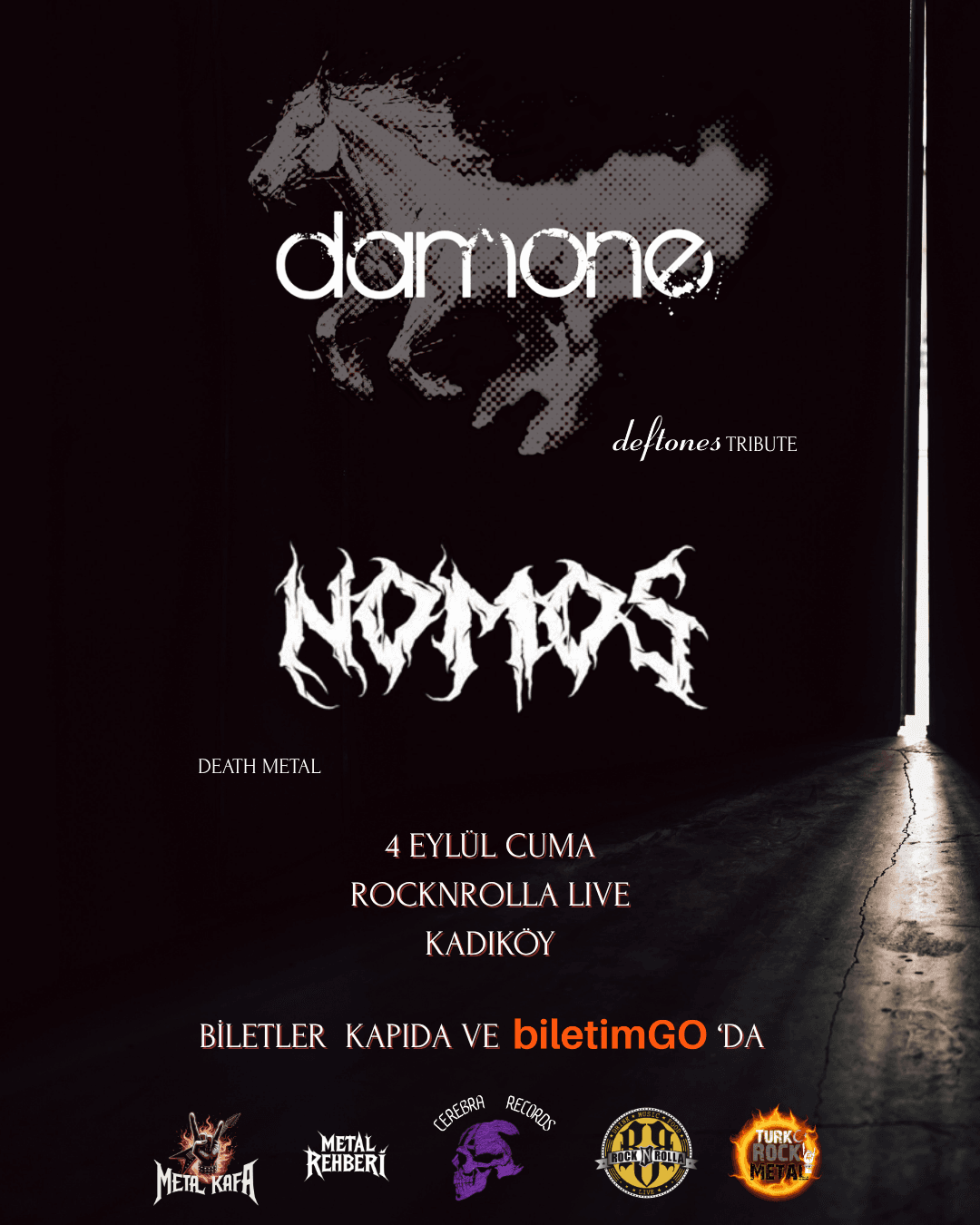 NOMOS & DAMONE — RocknRolla Live Kadıköy, İstanbul etkinlik afişi