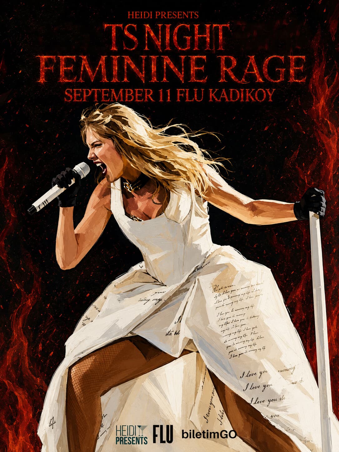 TS NIGHT "FEMININE RAGE" — Flu Kadıköy, İstanbul etkinlik afişi