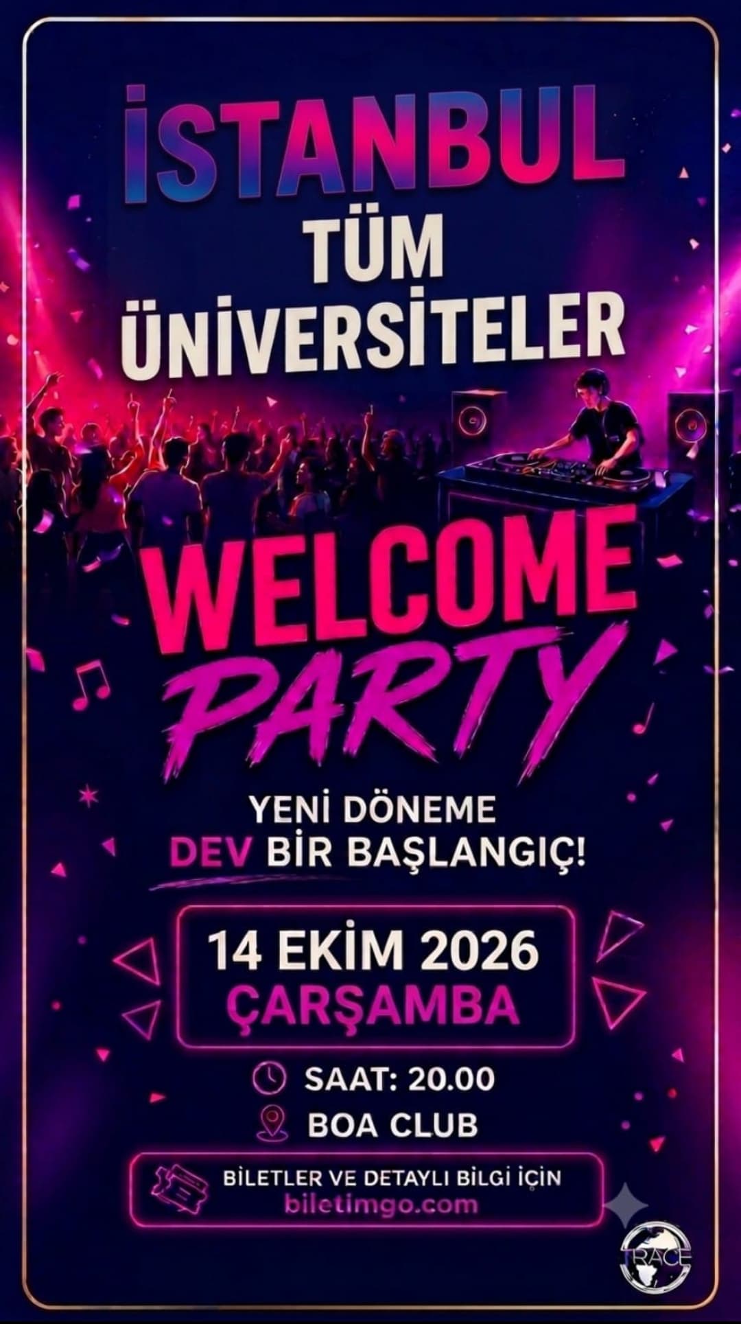 TÜM İSTANBUL ÜNİVERSİTELERİ WELCOME PARTY — BOA CLUB, İstanbul etkinlik görseli