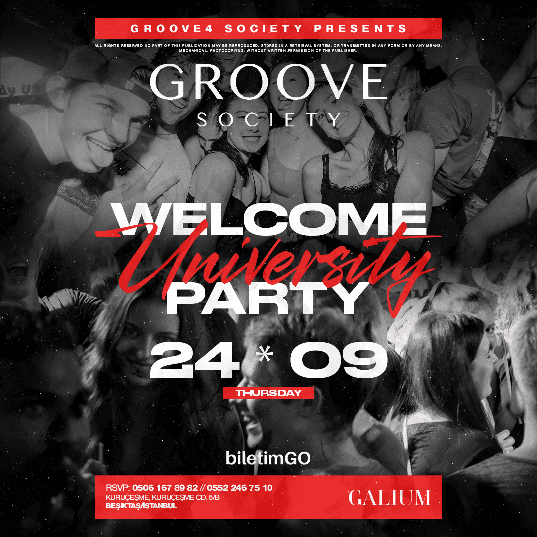 Welcome University Party — Galium Kuruçeşme, İstanbul etkinlik afişi