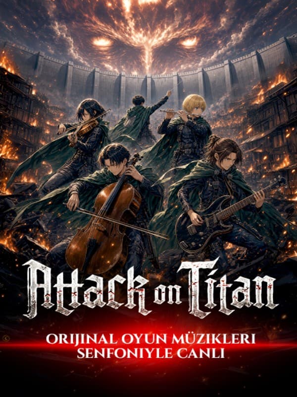 Attack on Titan Senfoni Konseri — İstanbul Lütfi Kırdar Uluslararası Kongre ve Sergi Sarayı etkinlik afişi