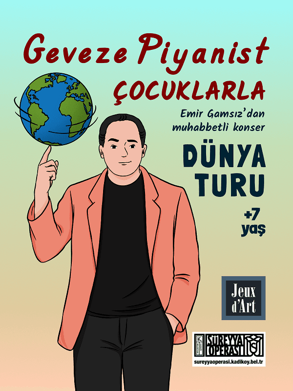 Geveze Piyanist Çocuklarla “Dünya Turu” — Kadiköy Süreyya Opera Sahnesi, İstanbul etkinlik afişi