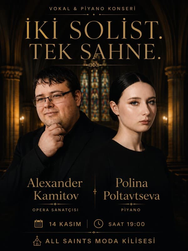 İki Solist, Tek Sahne — All Saints Moda Kilisesi, İstanbul etkinlik afişi