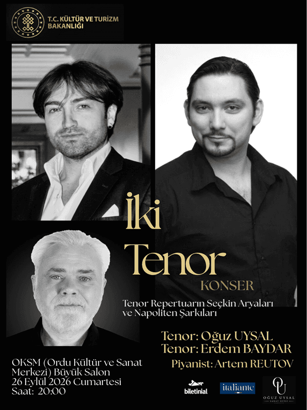 İki Tenor Konseri — Ordu Kültür Sanat Merkezi etkinlik görseli