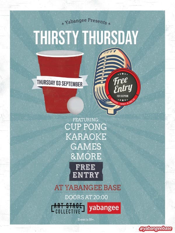 Karaoke & Pong Night — Yabangee Base (Art Stage Collective), İstanbul etkinlik afişi