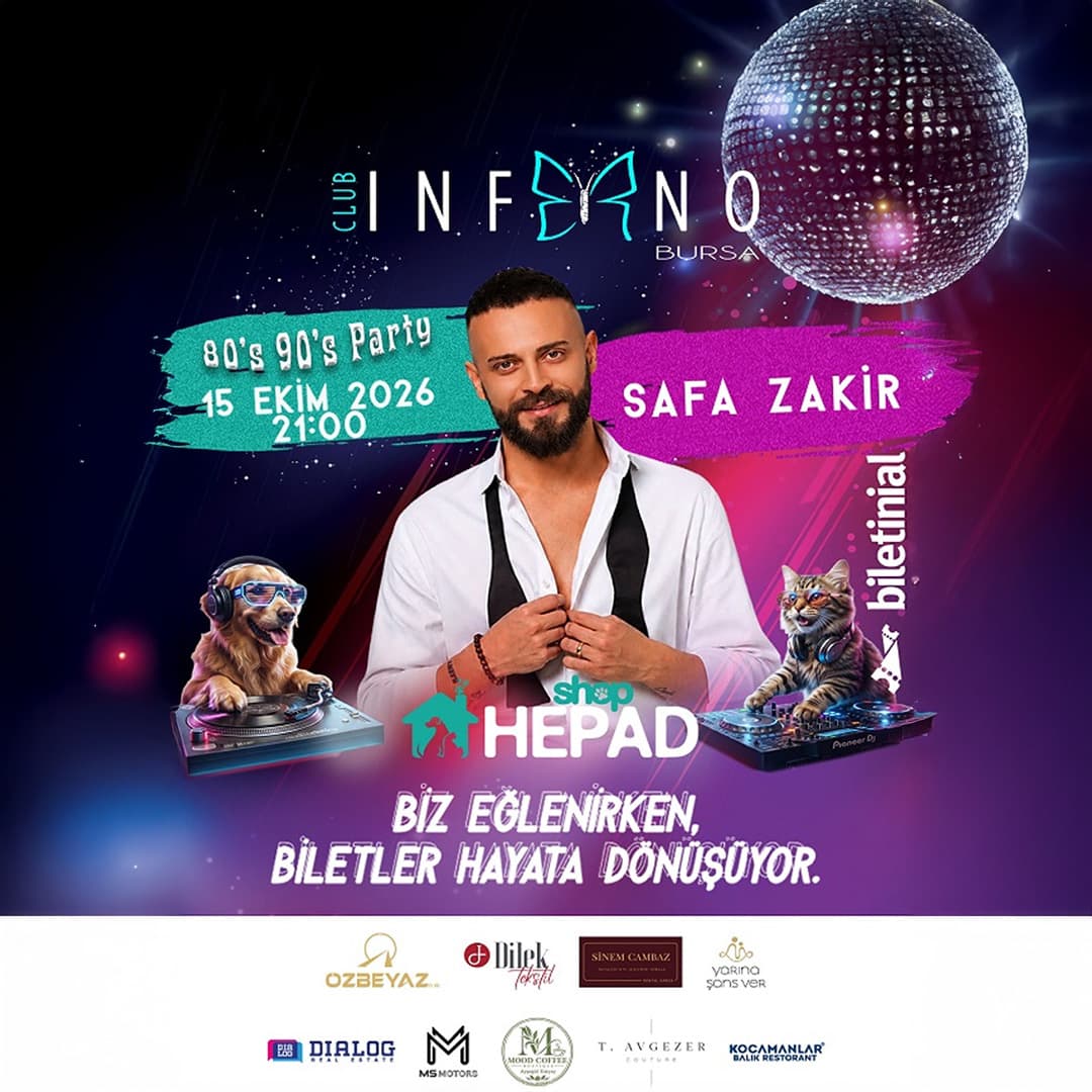 HEPAD 80’ler 90’lar Partisi — Inferno Bursa etkinlik afişi