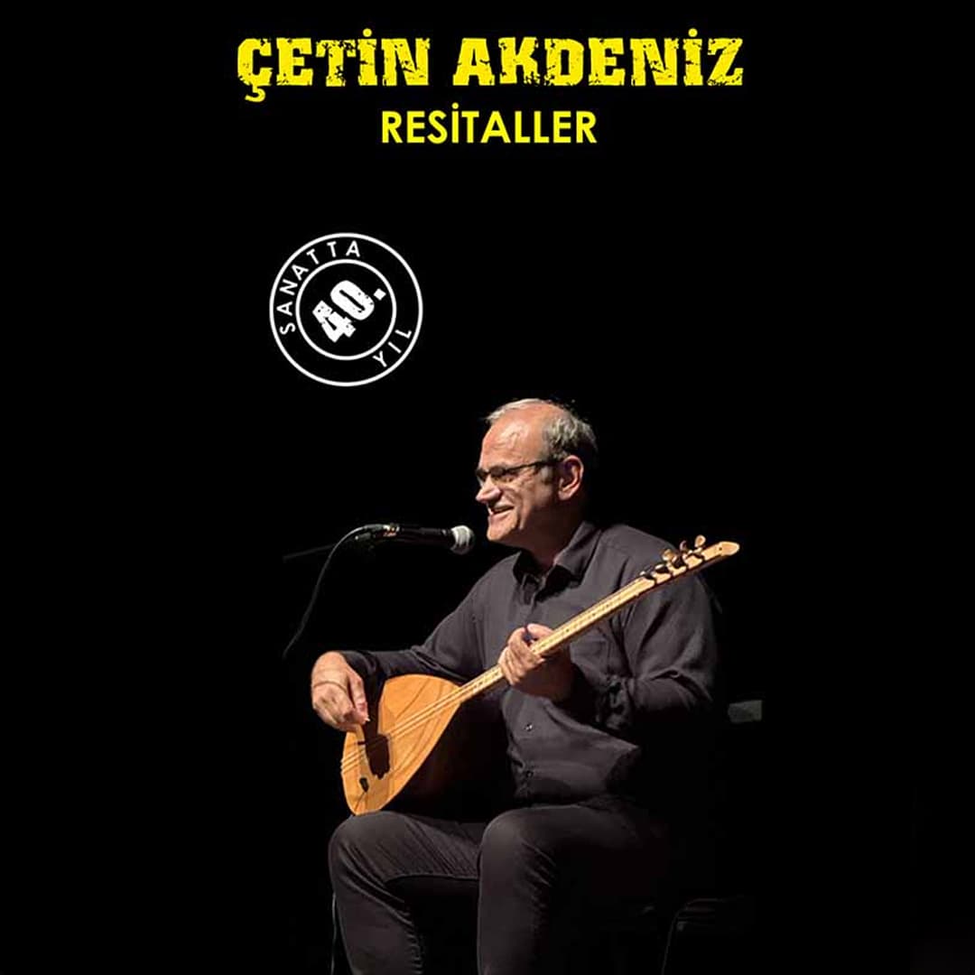 Çetin Akdeniz Resitaller — Aksaray Kültür Merkezi etkinlik afişi