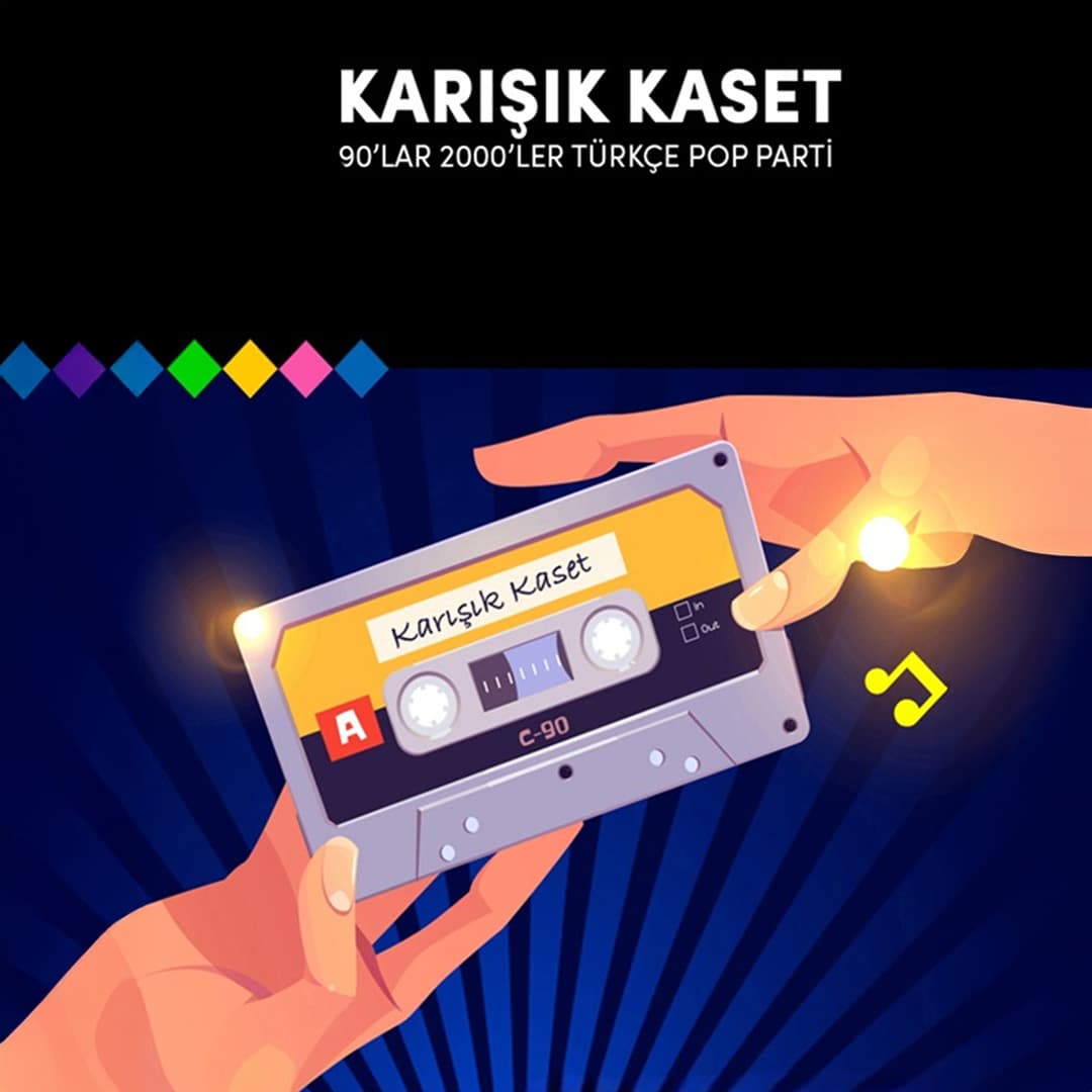 Karışık Kaset ’90’lar 2000’ler Türkçe Pop Parti’ — Moda Kayıkhane Sokak, İstanbul etkinlik görseli