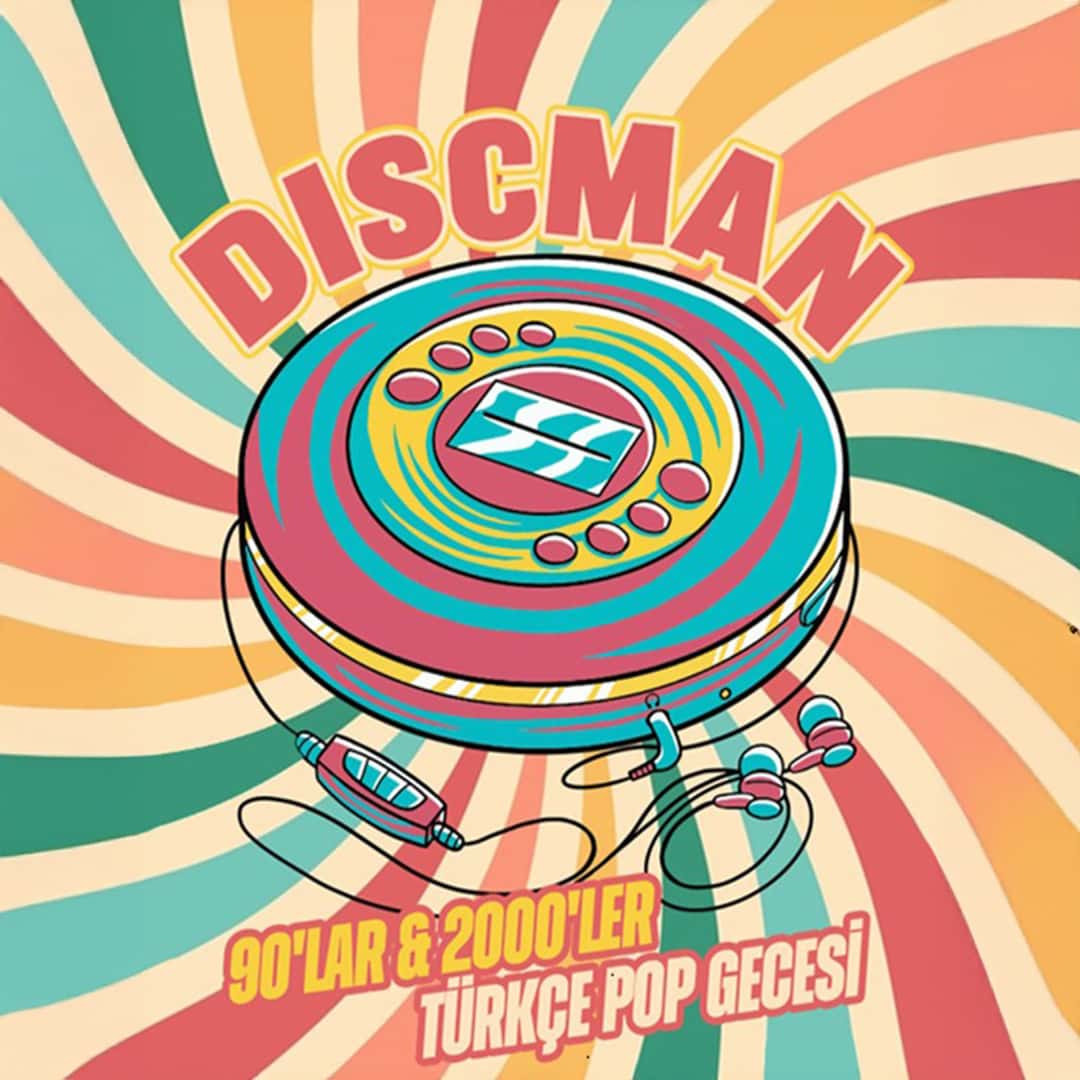 Discman 90’lar & 2000’ler Türkçe Pop Gecesi — Moda Kayıkhane Sokak, İstanbul etkinlik görseli