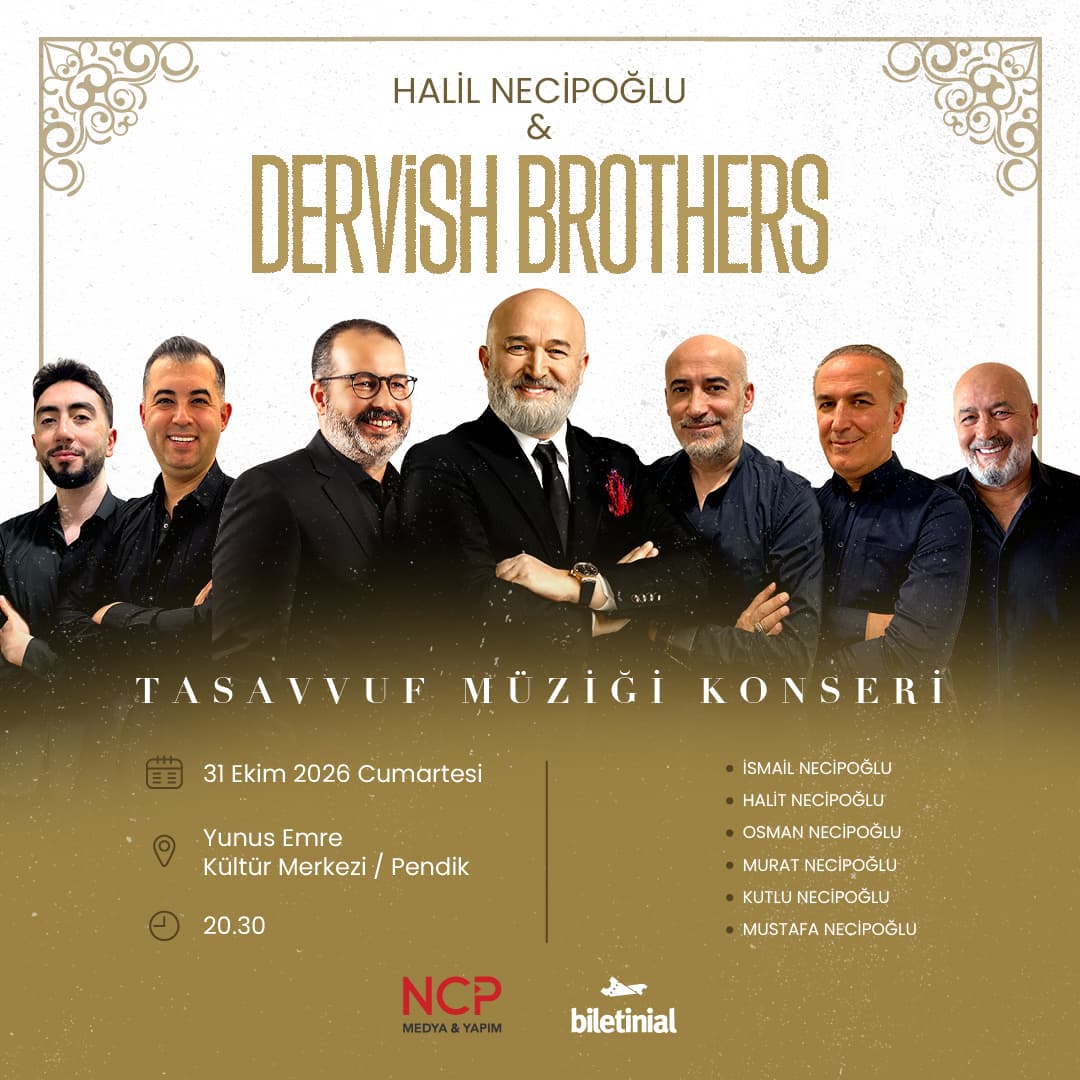 Halil Necipoğlu & Dervish Brothers — Pendik Yunus Emre Kültür Sanat Merkezi, İstanbul etkinlik afişi