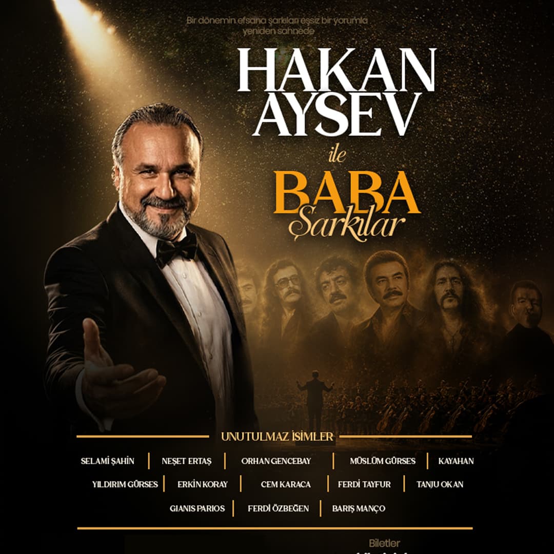 Hakan Aysev ile Baba Şarkılar — Bostanlı Suat Taşer Salonu, İzmir etkinlik afişi