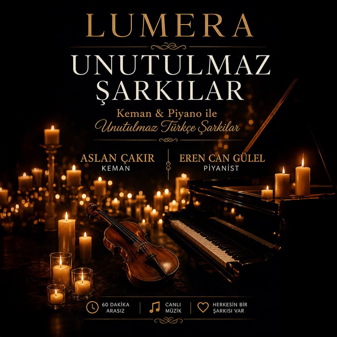 Lumera – Unutulmaz Şarkılar — Antalya Atatürk Kültür Merkezi etkinlik afişi