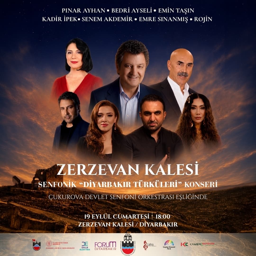 Zerzevan Kalesi Senfonik “Diyarbakır Türküleri” — Diyarbakır etkinlik afişi